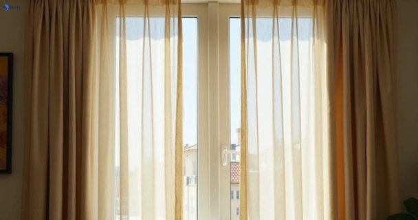 Dusty and dull curtains in woolooware-nsw before steam cleaning